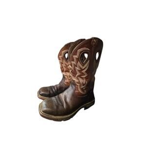 Twisted X Men's Waterproof Chocolate Spice Western Work Boots MXBAW02 Sz 8 D